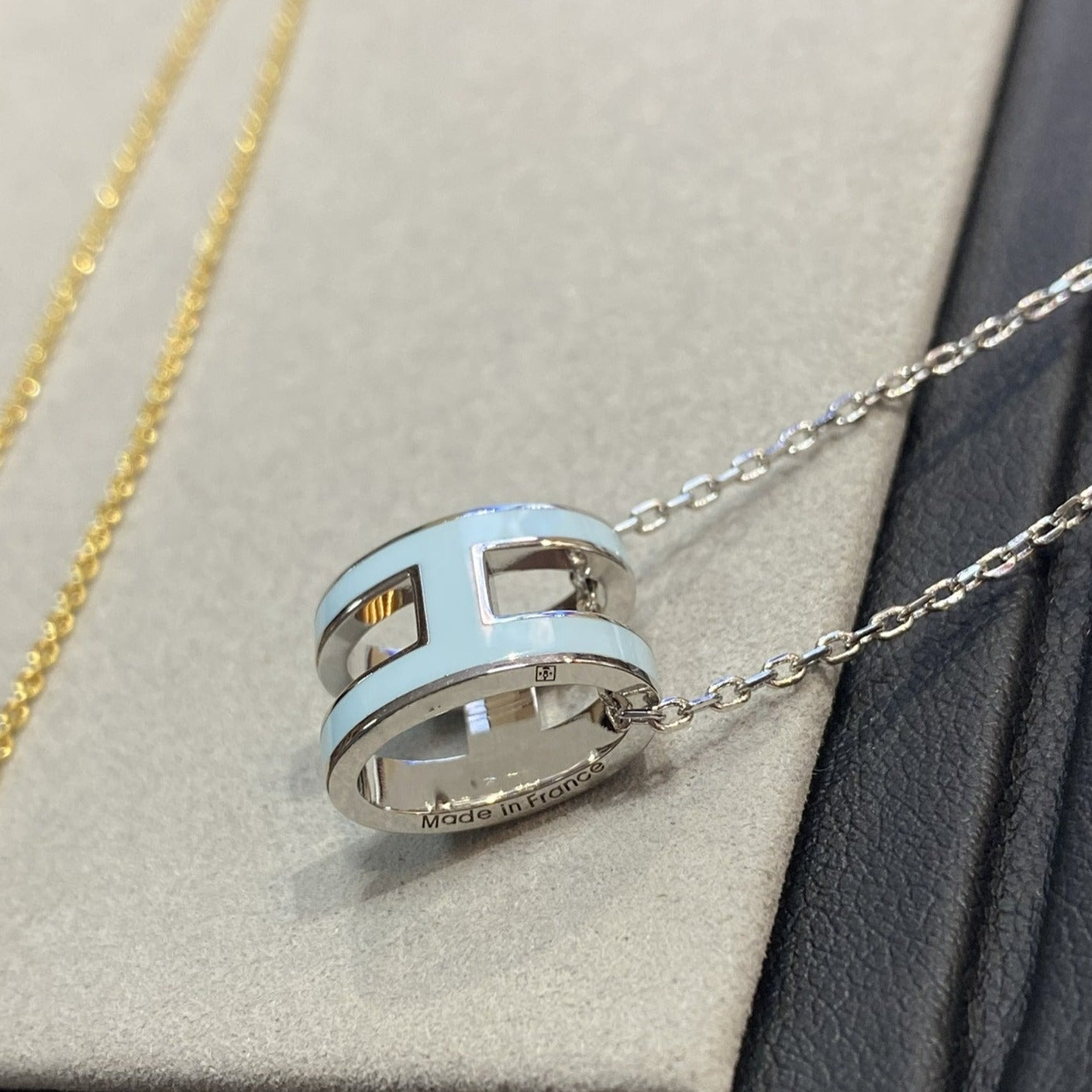 [moco jewelrys]POP H HELLBLAUE HALSKETTE