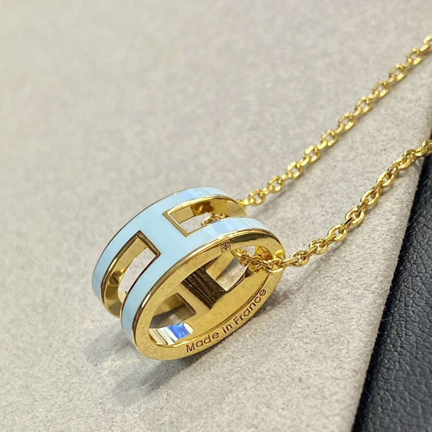 [moco jewelrys]POP H HELLBLAUE HALSKETTE