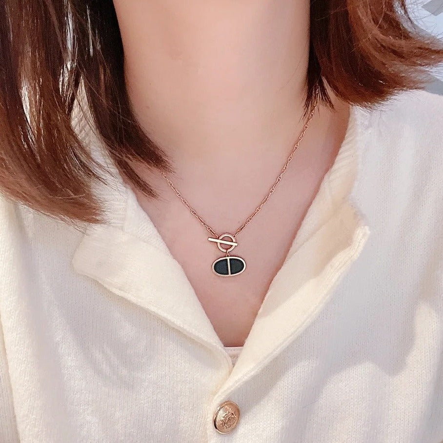 [moco jewelrys]KETTE VERSO SCHWARZE KERAMIK-HALSKETTE