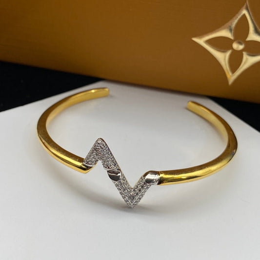 [moco jewelrys]VOLTE UPSITE DOWN DIAMOND GOLD OFFENER ARMBAND