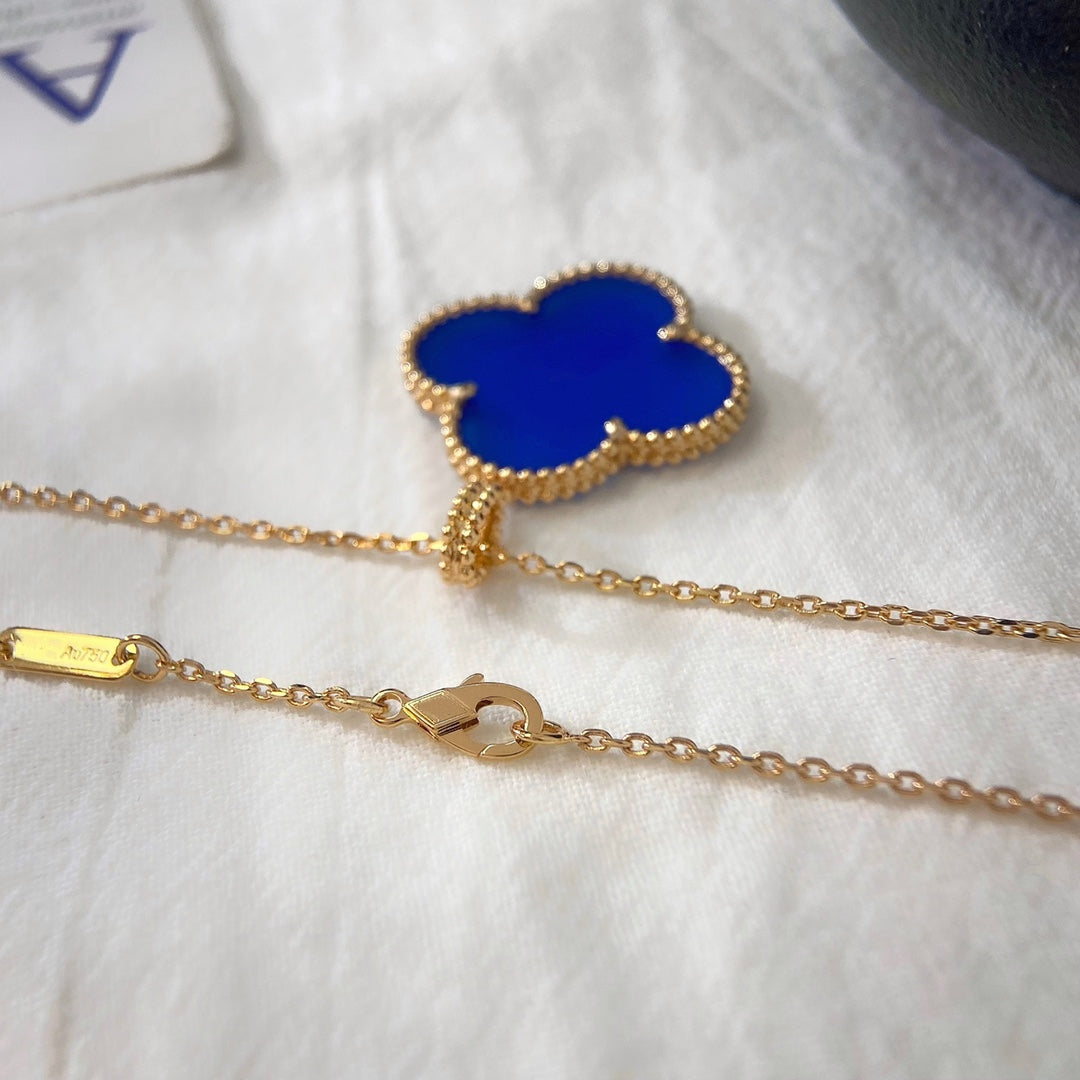 [moco jewelrys]CLOVER 25MM NECKLACE TURQUOISE ROSE GOLD