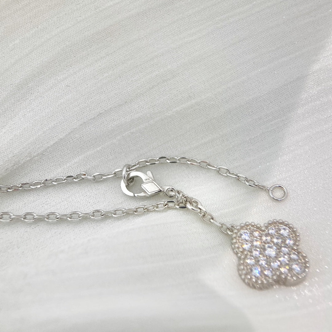 [moco jewelrys]KLEE 5 MOTIVE SILBER DIAMANTEN HALSKETTE
