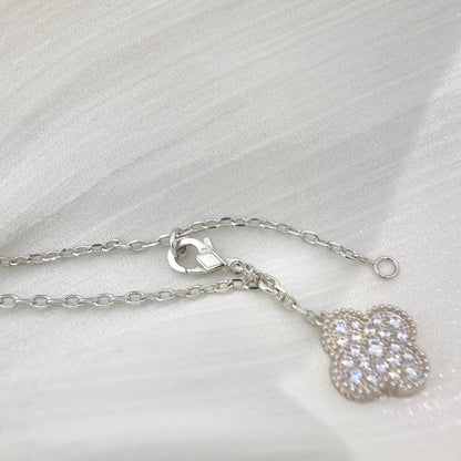 [moco jewelrys]KLEE 5 MOTIVE SILBER DIAMANTEN HALSKETTE