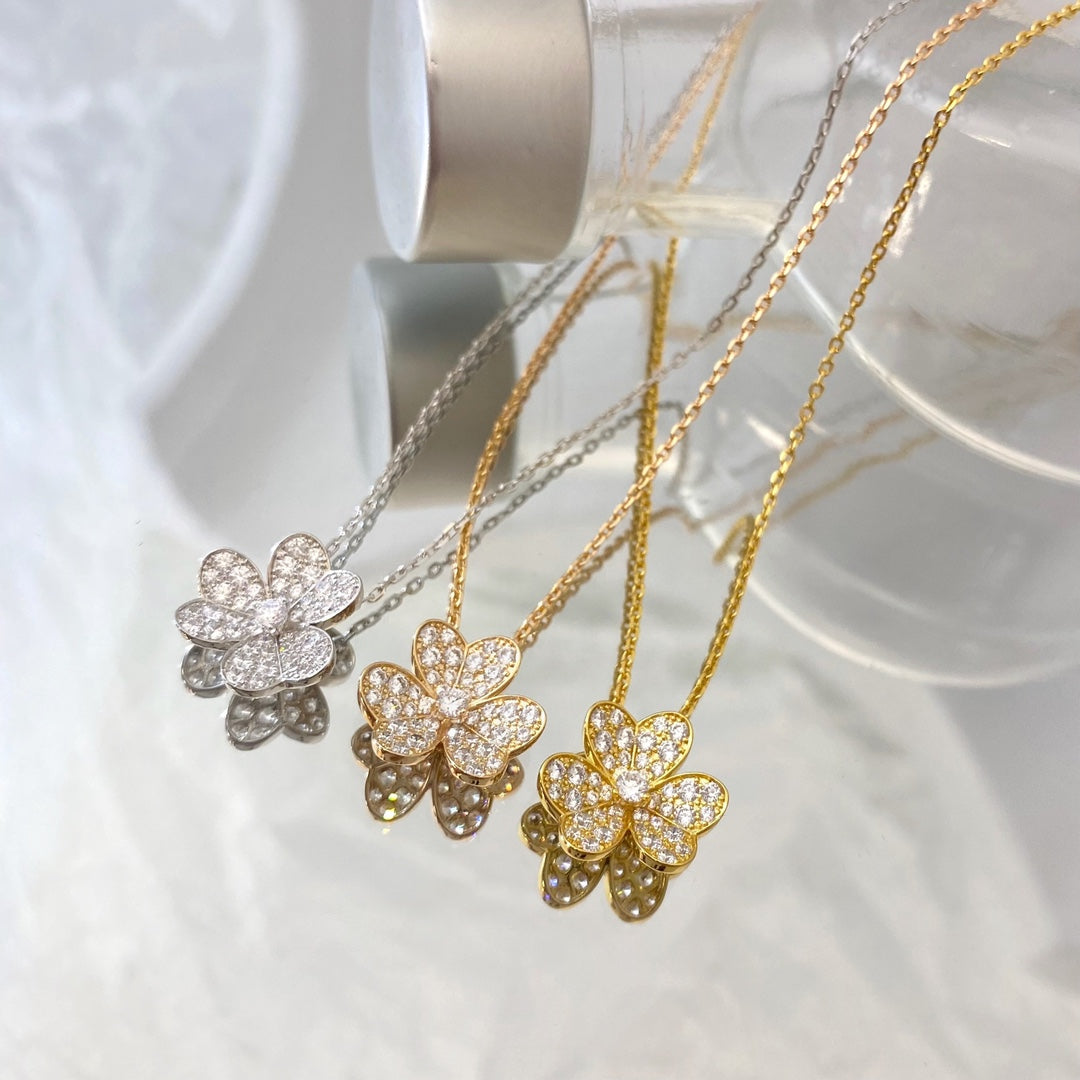 [moco jewelrys]BLUMEN-DIAMANT-HALSKETTE