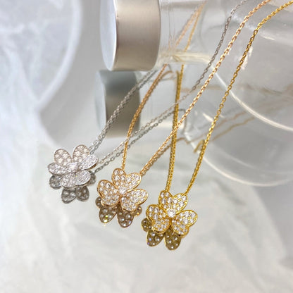 [moco jewelrys]BLUMEN-DIAMANT-HALSKETTE