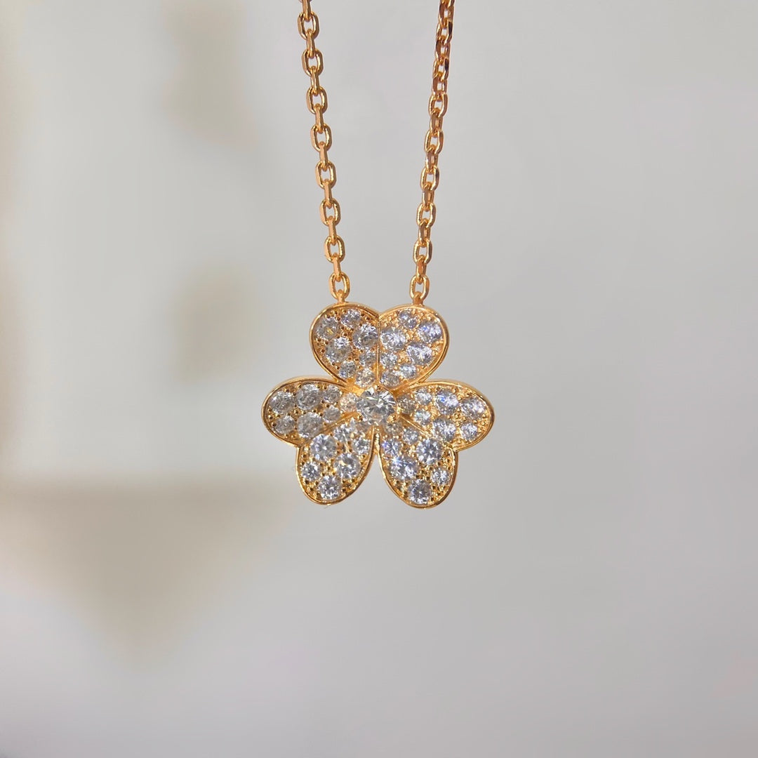 [moco jewelrys]BLUMEN-DIAMANT-HALSKETTE