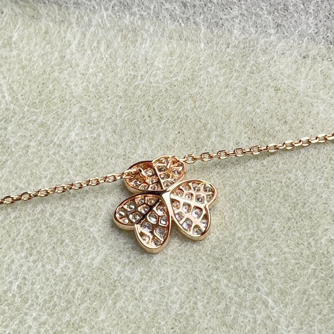 [moco jewelrys]BLUMEN-DIAMANT-HALSKETTE