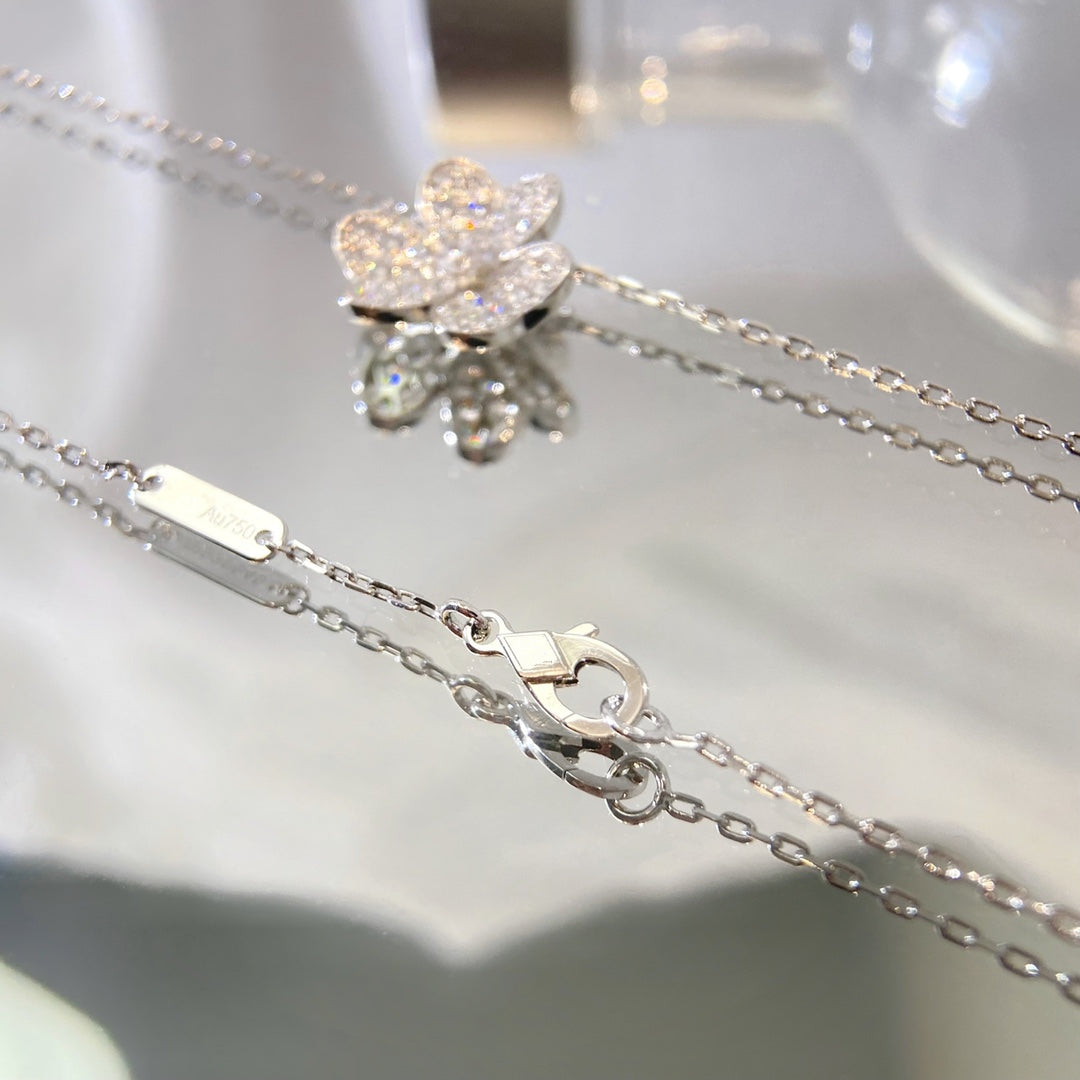 [moco jewelrys]BLUMEN-DIAMANT-HALSKETTE