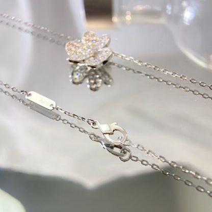 [moco jewelrys]BLUMEN-DIAMANT-HALSKETTE