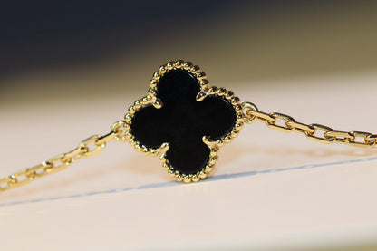 [moco jewelrys]CLOVER 20 MOTIFS ONYX ROSE GOLD