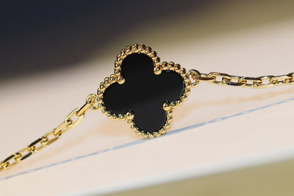[moco jewelrys]CLOVER 20 MOTIFS ONYX ROSE GOLD