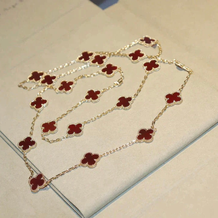 [moco jewelrys]KLEE 20 MOTIVE KARNEOL-HALSKETTE