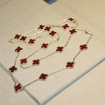 [moco jewelrys]KLEE 20 MOTIVE KARNEOL-HALSKETTE