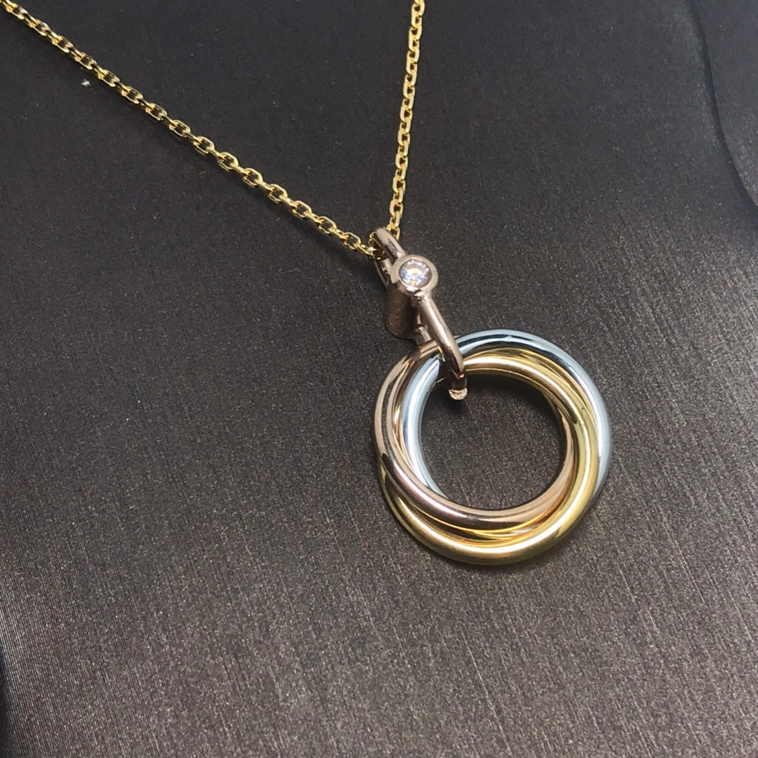 [moco jewelrys]TRINITY SILBER GOLD ROSÉGOLD HALSKETTE