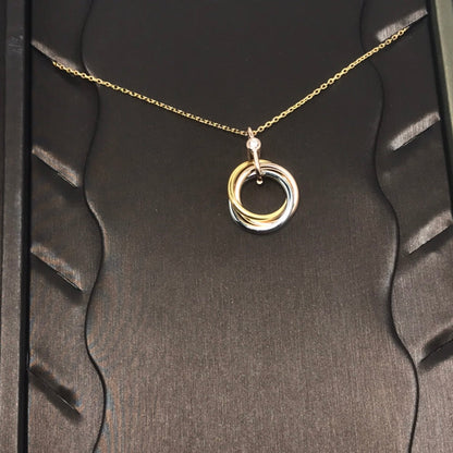 [moco jewelrys]TRINITY SILBER GOLD ROSÉGOLD HALSKETTE