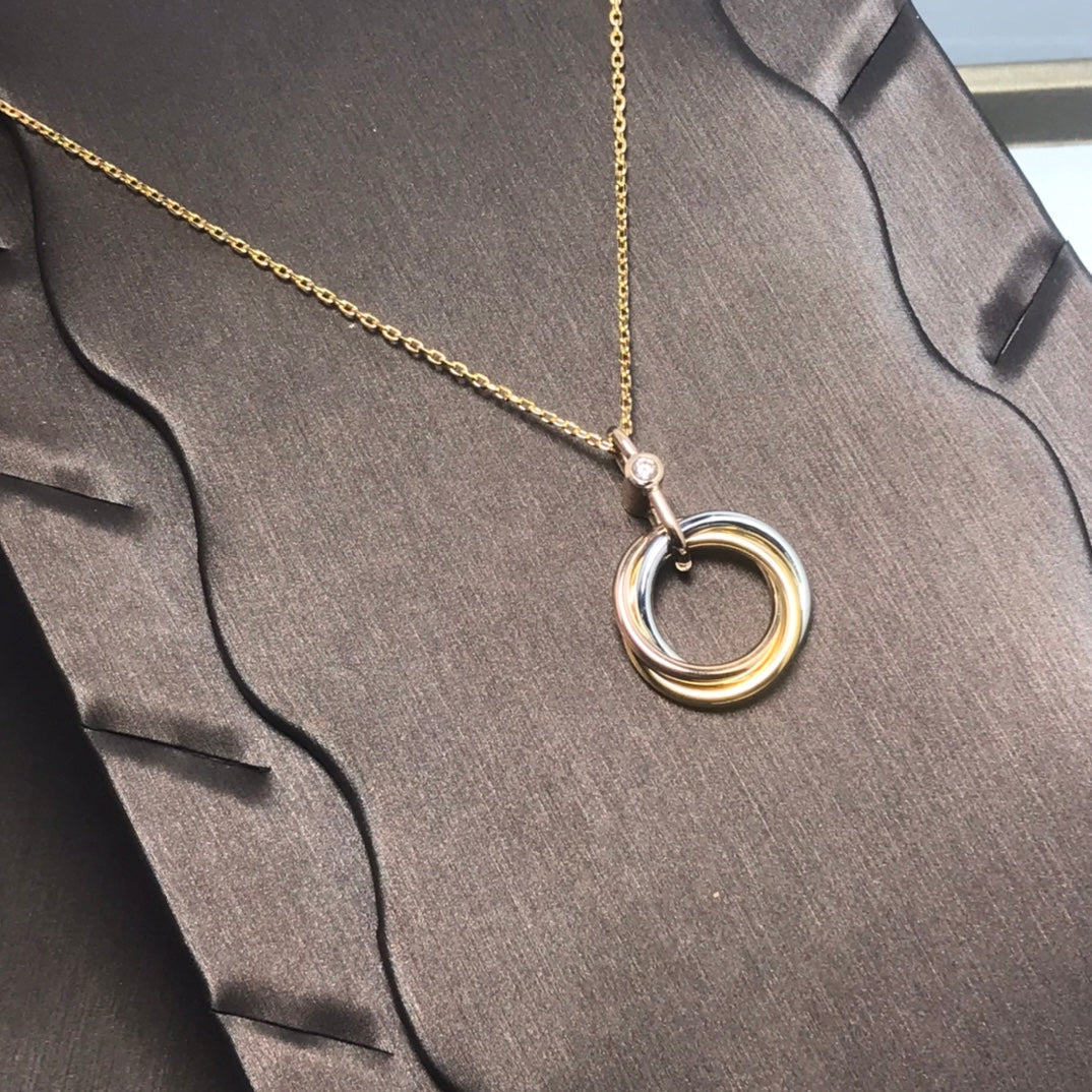 [moco jewelrys]TRINITY SILBER GOLD ROSÉGOLD HALSKETTE