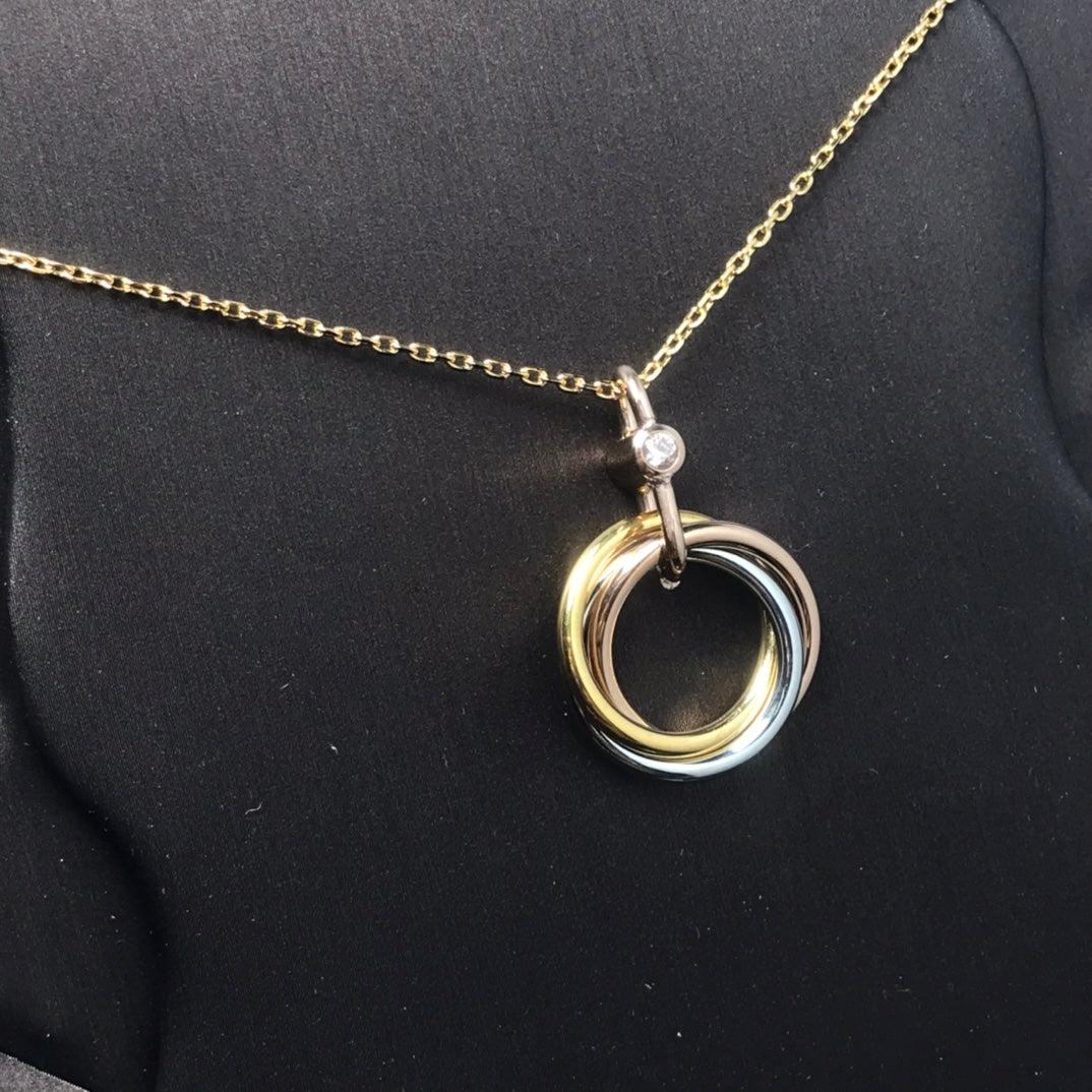 [moco jewelrys]TRINITY SILBER GOLD ROSÉGOLD HALSKETTE