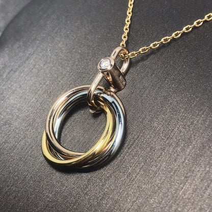[moco jewelrys]TRINITY SILBER GOLD ROSÉGOLD HALSKETTE
