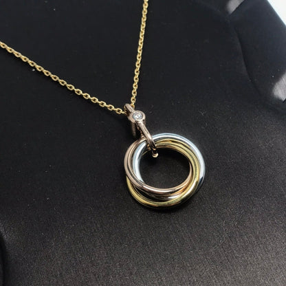 [moco jewelrys]TRINITY SILBER GOLD ROSÉGOLD HALSKETTE