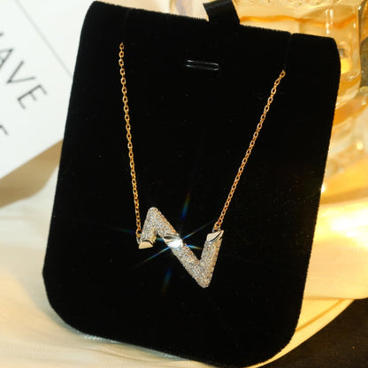 [moco jewelrys]VOLT SILVER DIAMOND PEDANT NECKLACE