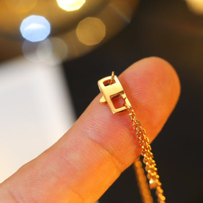 [moco jewelrys]STAR AND SUN DIAMOND PINK GOLD NECKLACE