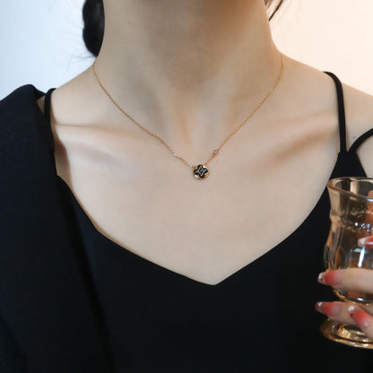 [moco jewelrys]SUN PEDANT PINK GOLD 1 DIAMOND NECKLACE