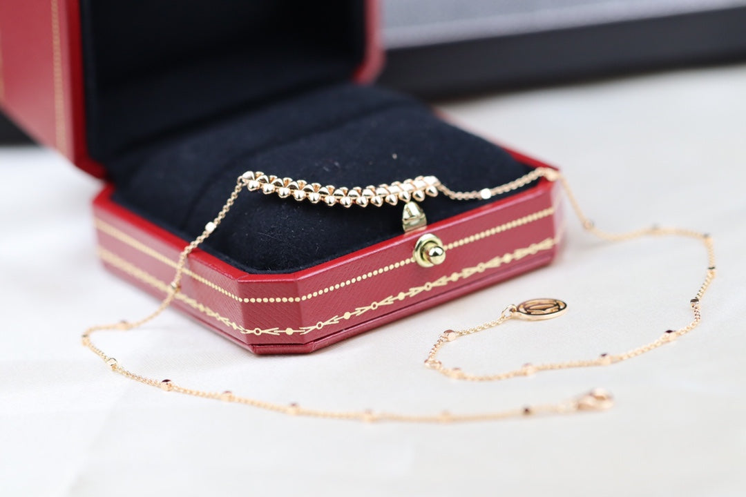 [moco jewelrys]CLASH PINK GOLD NECKLACE