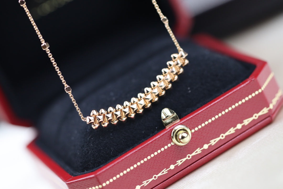 [moco jewelrys]CLASH PINK GOLD NECKLACE