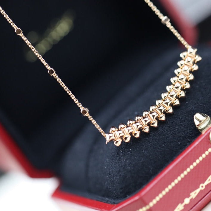 [moco jewelrys]CLASH PINK GOLD NECKLACE