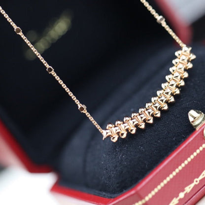 [moco jewelrys]CLASH PINK GOLD NECKLACE