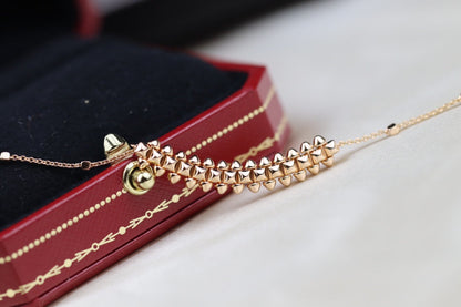 [moco jewelrys]CLASH PINK GOLD NECKLACE