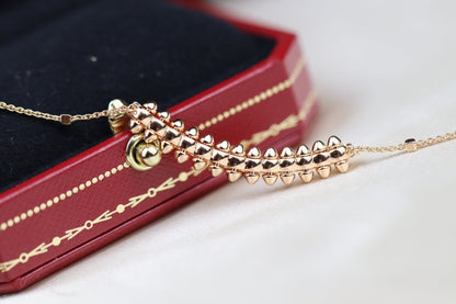[moco jewelrys]CLASH PINK GOLD NECKLACE
