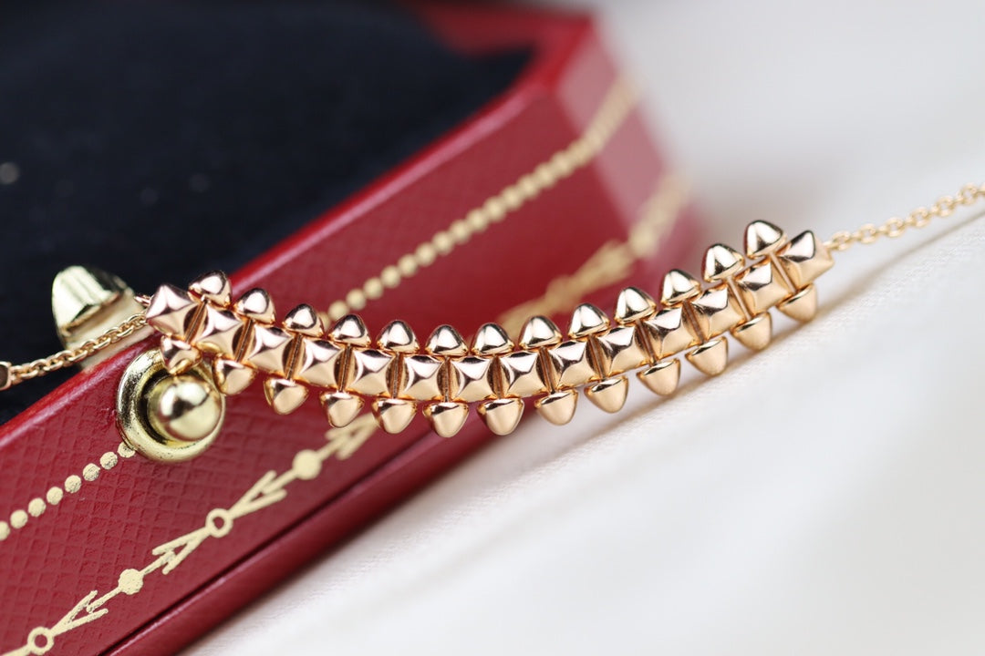 [moco jewelrys]CLASH PINK GOLD NECKLACE