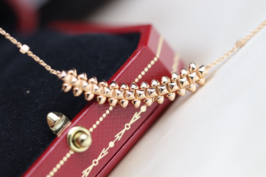 [moco jewelrys]CLASH PINK GOLD NECKLACE