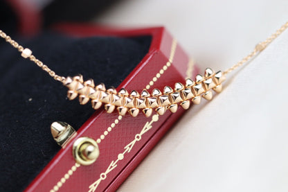 [moco jewelrys]CLASH PINK GOLD NECKLACE