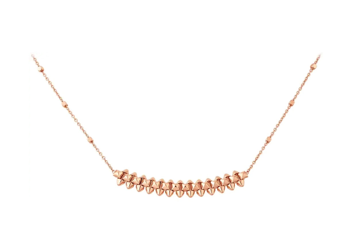 [moco jewelrys]CLASH PINK GOLD NECKLACE