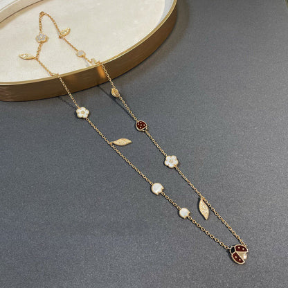 [moco jewelrys]LUCKY SPRING 15 MOTIFS GOLD NECKLACE