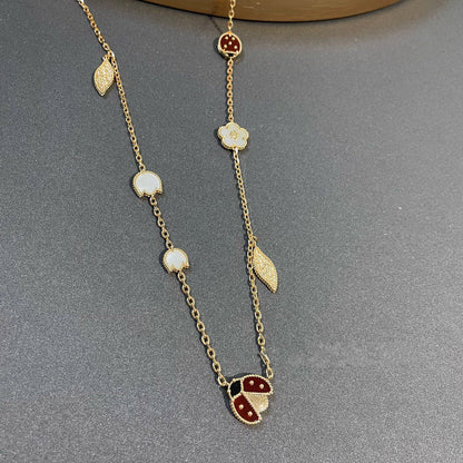 [moco jewelrys]LUCKY SPRING 15 MOTIFS GOLD NECKLACE