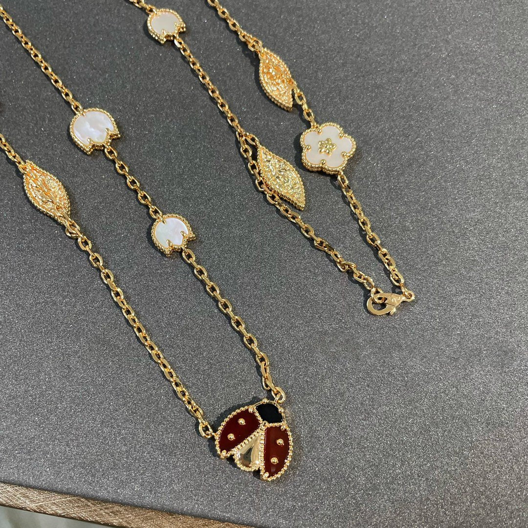 [moco jewelrys]LUCKY SPRING 15 MOTIFS GOLD NECKLACE