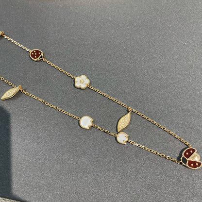 [moco jewelrys]LUCKY SPRING 15 MOTIFS GOLD NECKLACE