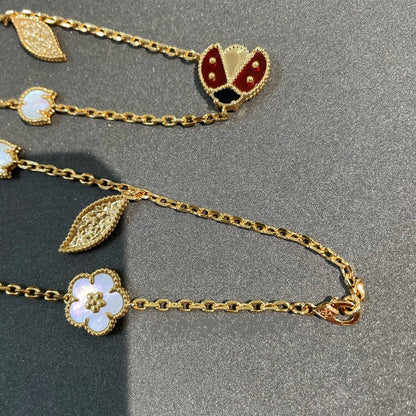 [moco jewelrys]LUCKY SPRING 15 MOTIFS GOLD NECKLACE