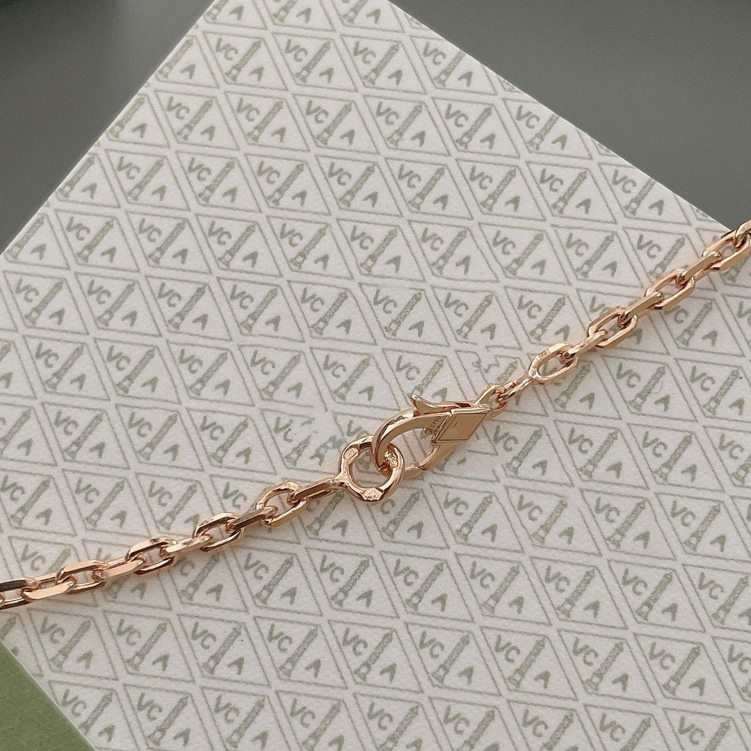 [moco jewelrys]LUCKY SPRING 15 MOTIFS ROSE GOLD NECKLACE