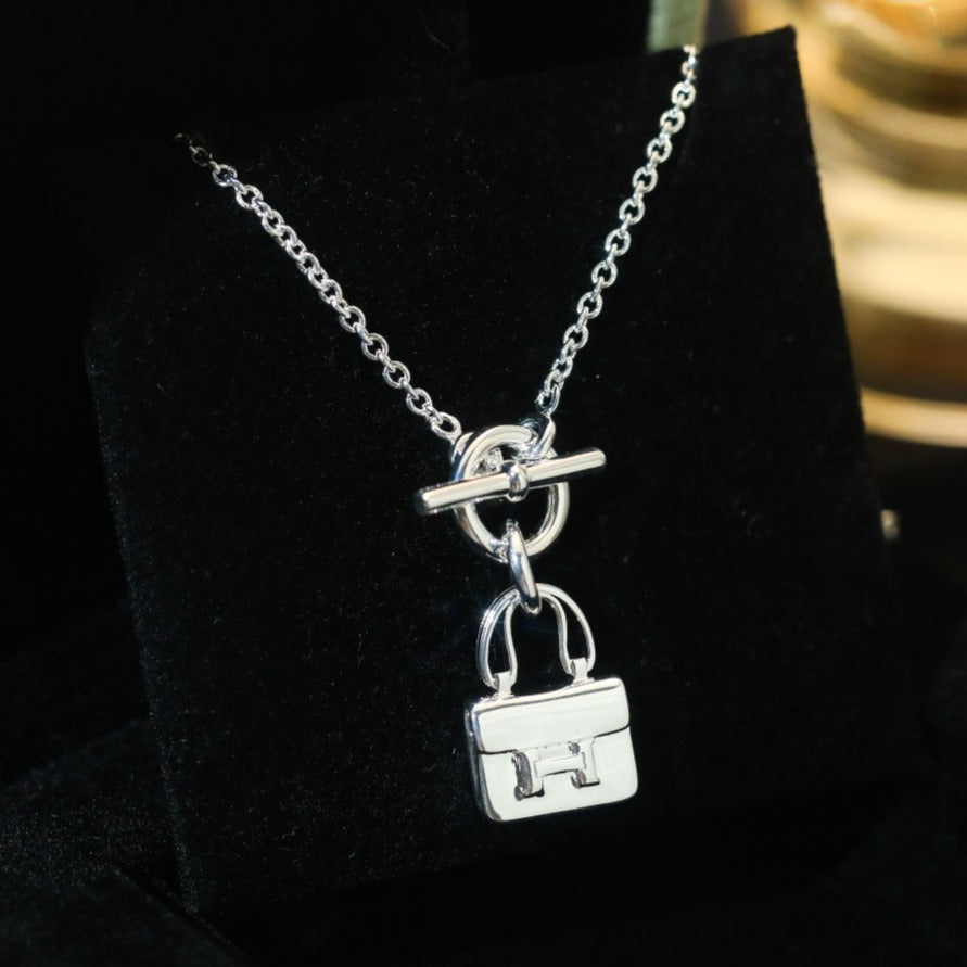 [moco jewelrys]POP H ANHÄNGER SILBERNE HALSKETTE