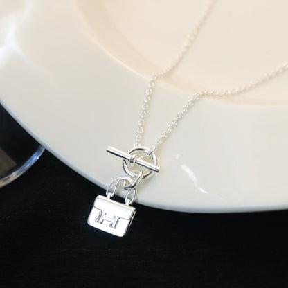 [moco jewelrys]POP H ANHÄNGER SILBERNE HALSKETTE