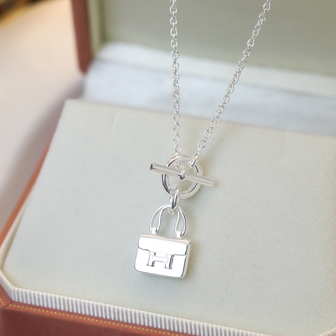 [moco jewelrys]POP H ANHÄNGER SILBERNE HALSKETTE