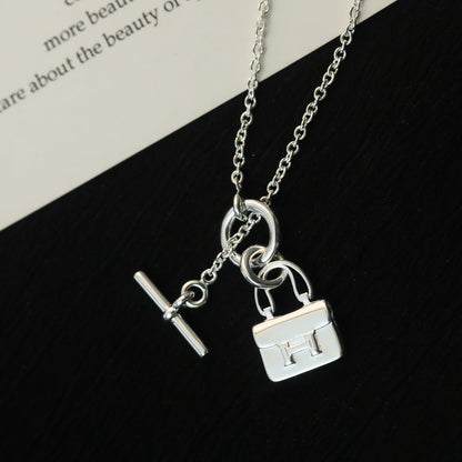 [moco jewelrys]POP H ANHÄNGER SILBERNE HALSKETTE