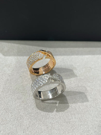 [moco jewelrys]LIENS EVIDENCE DIAMANT-PAVÉ-RING