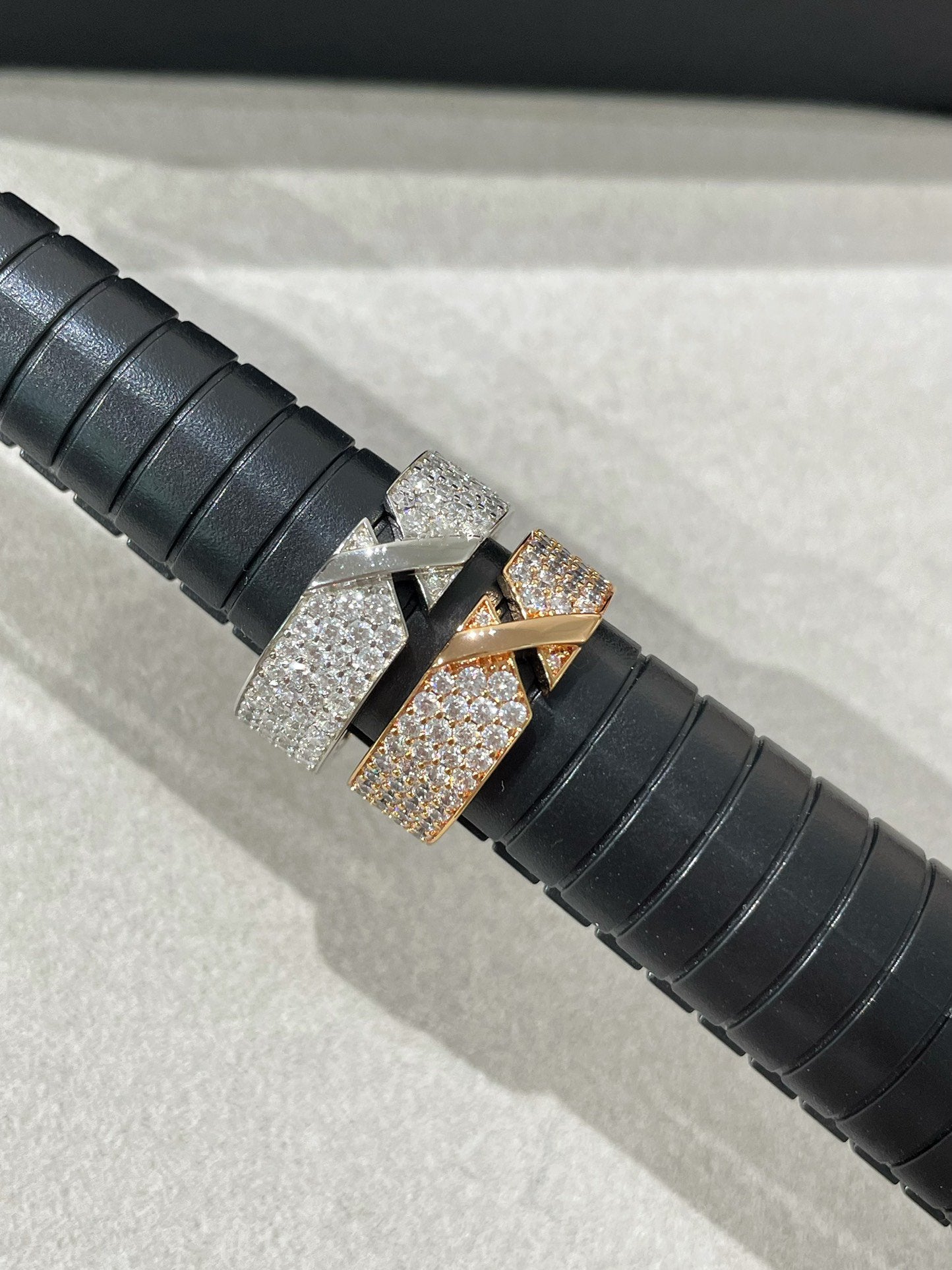 [moco jewelrys]LIENS EVIDENCE DIAMANT-PAVÉ-RING