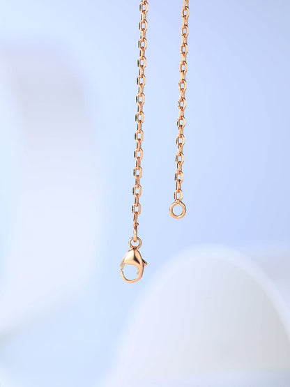 [moco jewelrys]H CAGE PINK GOLD NECKLACE
