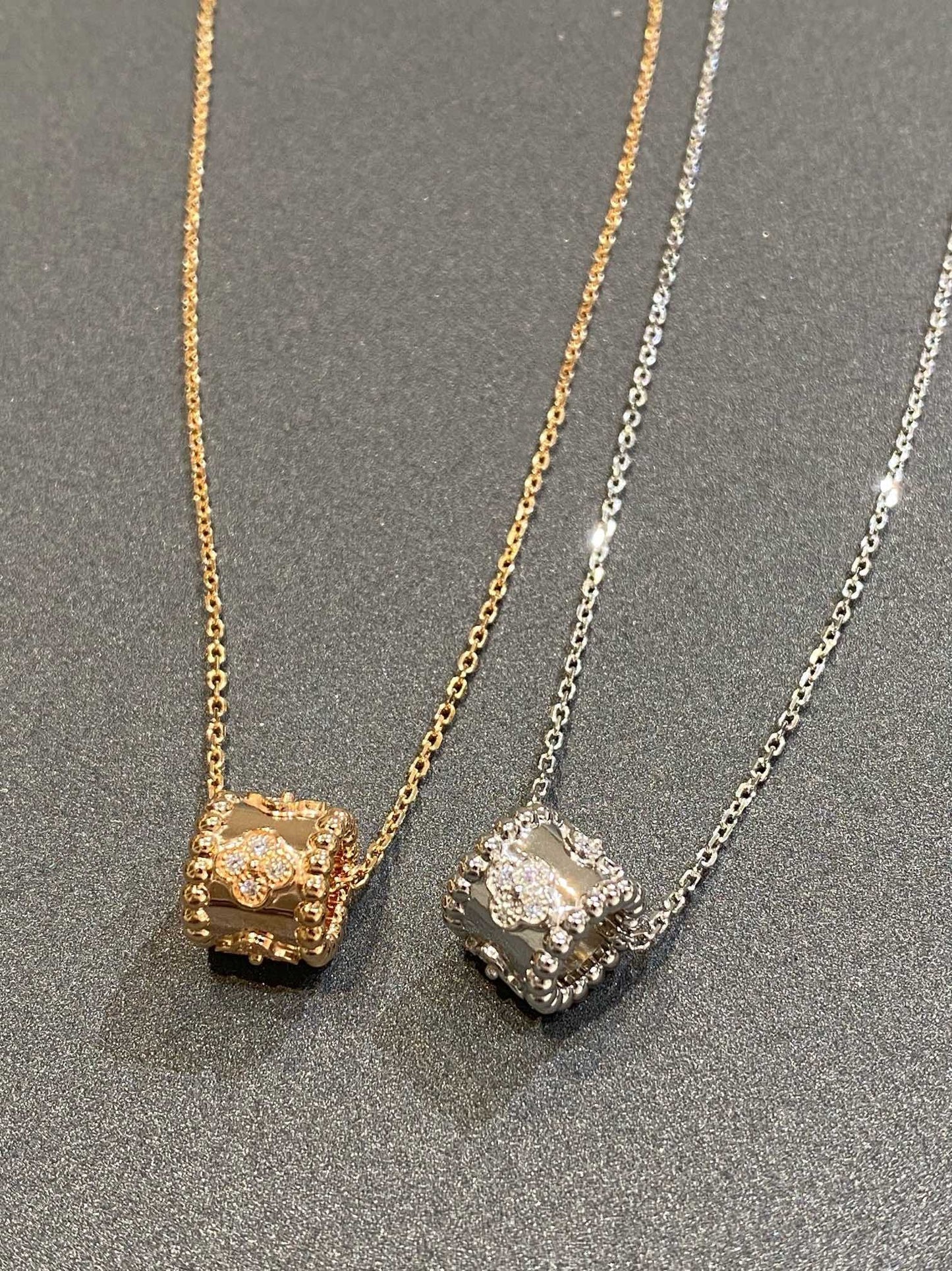 [moco jewelrys]PERLEE PEDANT SIVLER DIAMOND NECKLACE